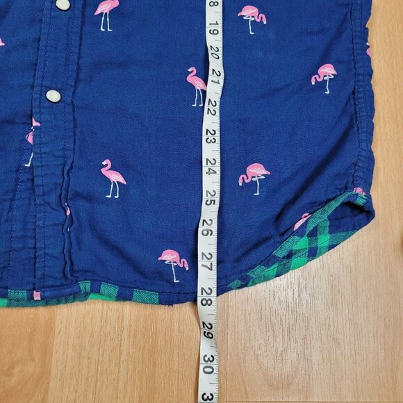 Chubbies Flamingo Shirt Men's Large Flip It & Reverse It Double Sided Pearl Snap - Picture 5 of 8